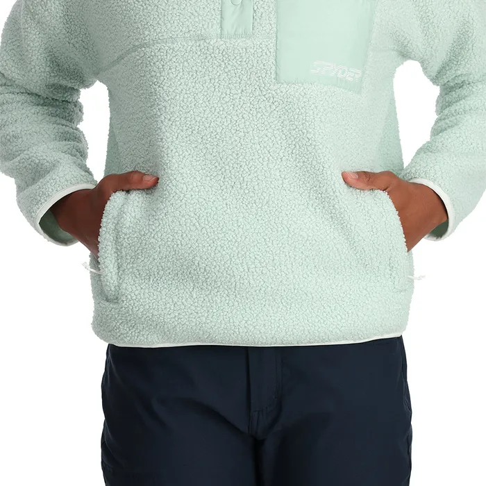 Womens Cloud Pullover 8211 Wintergreen Spyder Fleece
