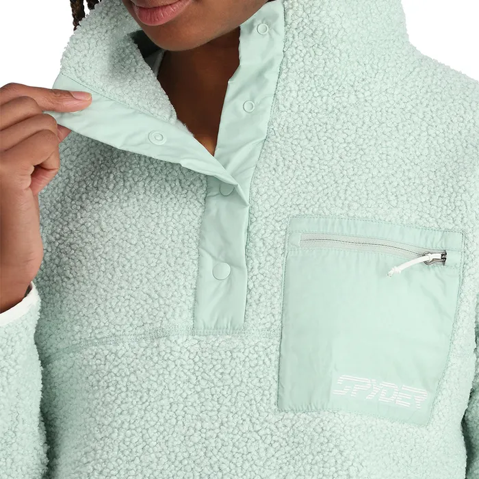 Womens Cloud Pullover 8211 Wintergreen Spyder Fleece
