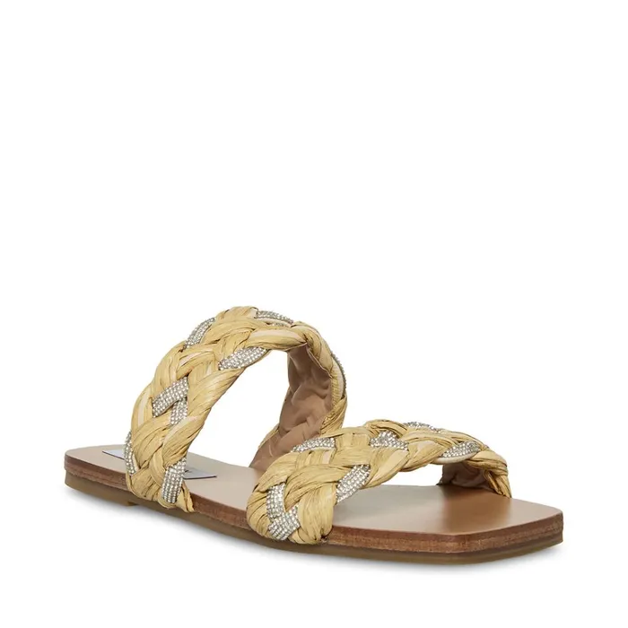 Womens Diamond Raffia Steve Madden Sandals