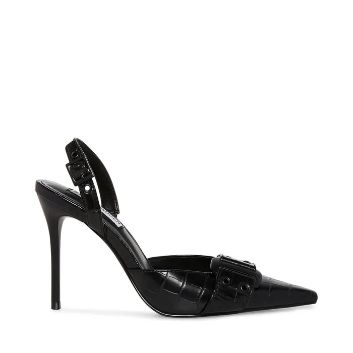 Womens Dillon Black Crocodile Steve Madden Heels