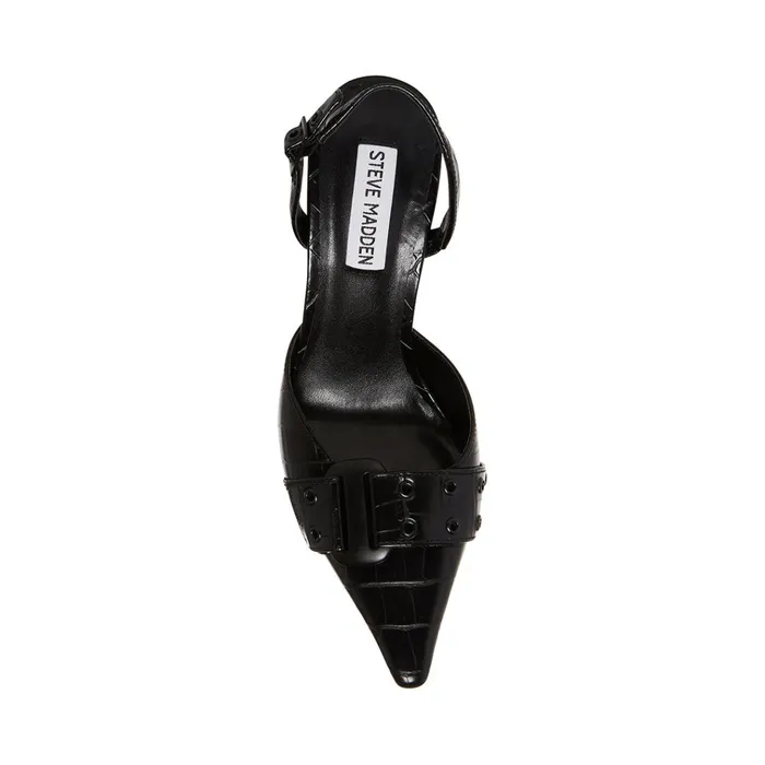 Womens Dillon Black Crocodile Steve Madden Heels