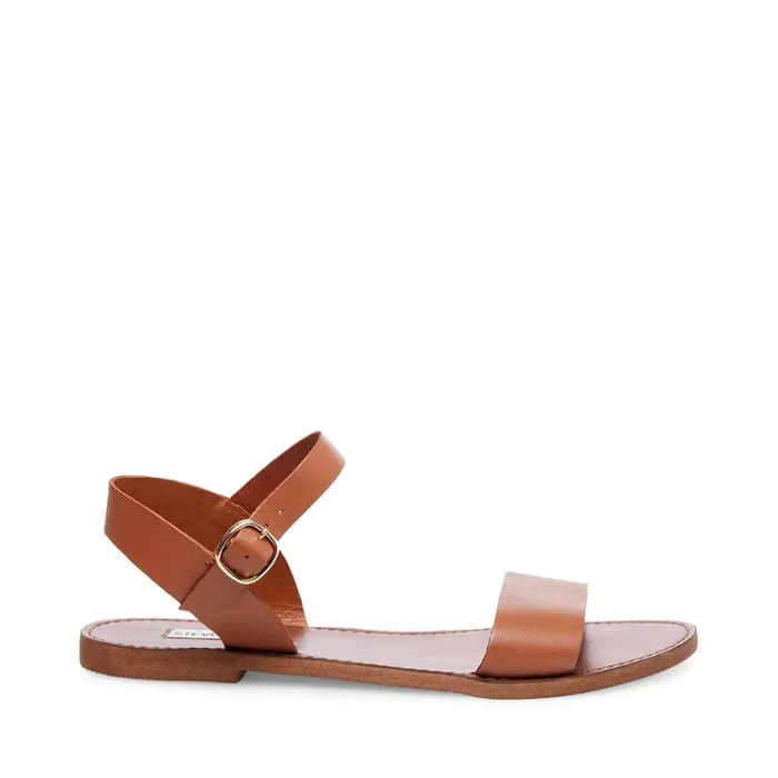 Womens Donddi Tan Leather Steve Madden Sandals