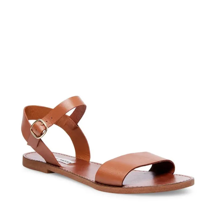 Womens Donddi Tan Leather Steve Madden Sandals
