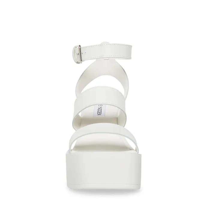 Womens Dora White Leather Steve Madden Heels Womens Dora White Leather Steve Madden Heels