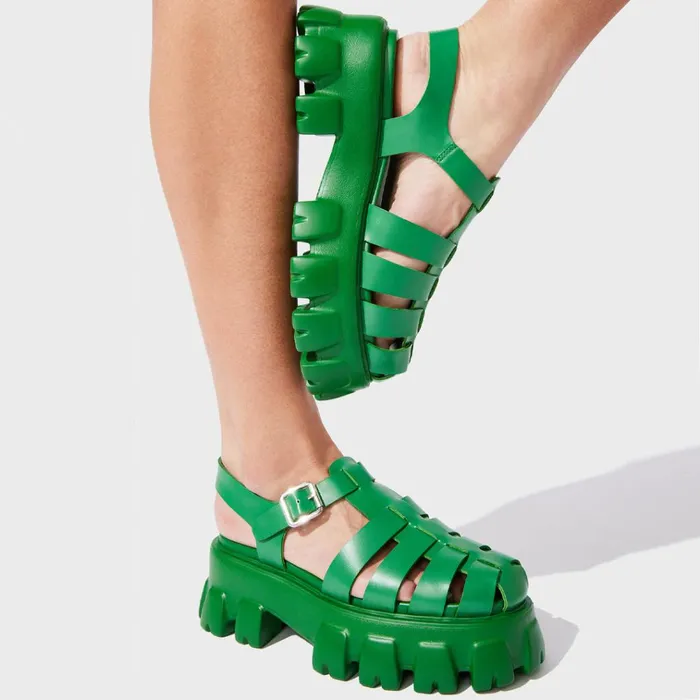 Womens Echo Green Steve Madden Sandals