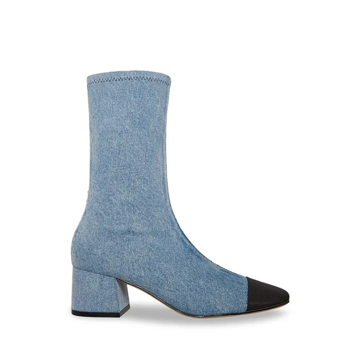 Womens Elisha Denim Fabric Steve Madden Boots and Booties