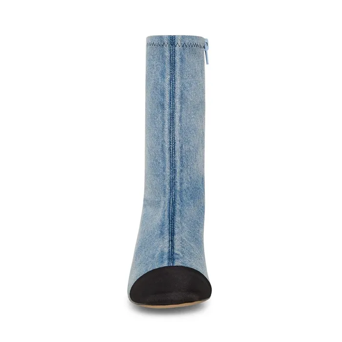 Womens Elisha Denim Fabric Steve Madden Boots and Booties