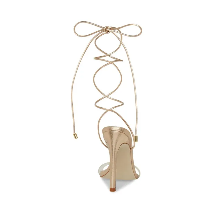 Womens Eliza Gold Leather Steve Madden Heels