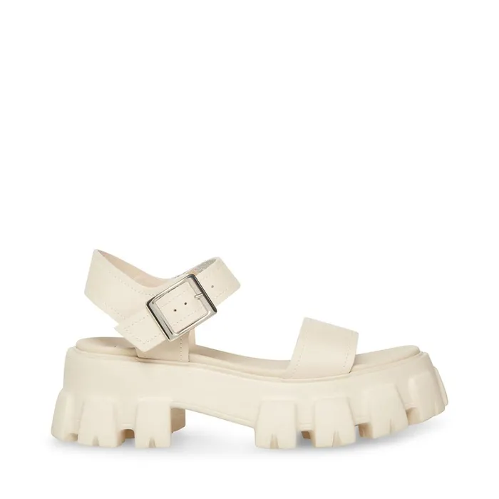 Womens Ellie Bone Leather Steve Madden Sandals