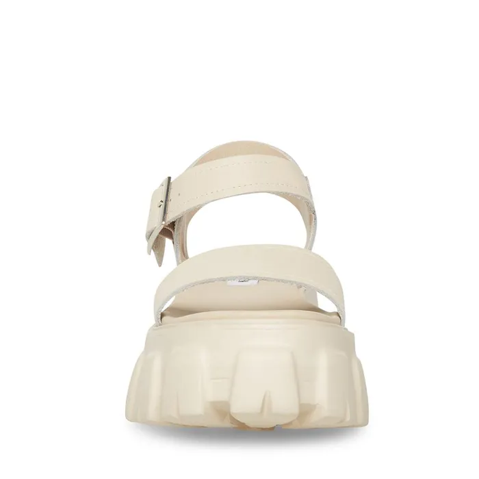 Womens Ellie Bone Leather Steve Madden Sandals
