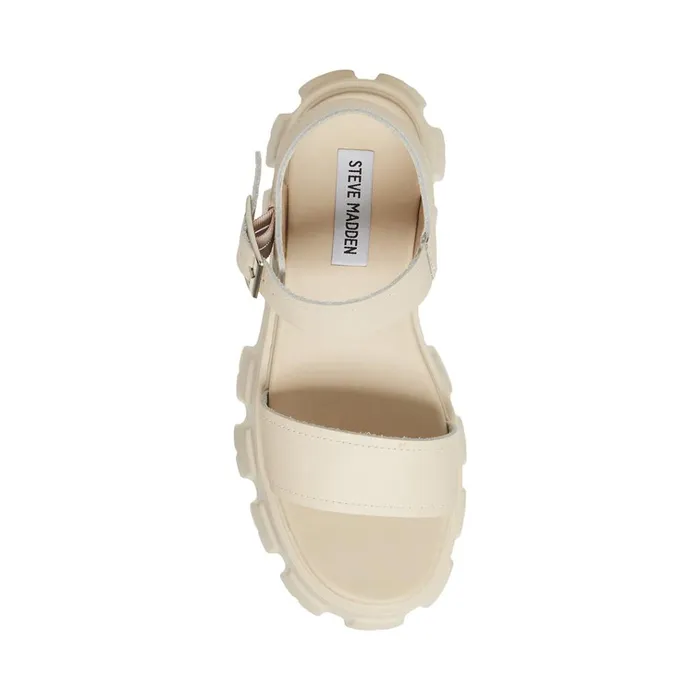 Womens Ellie Bone Leather Steve Madden Sandals