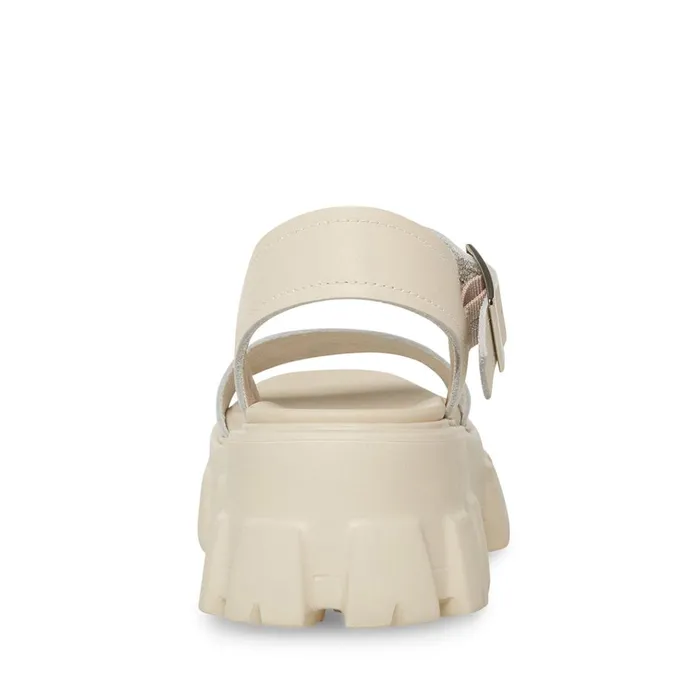 Womens Ellie Bone Leather Steve Madden Sandals