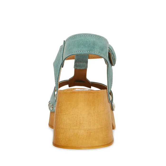 Womens Emmilyn Teal Suede Steve Madden Heels