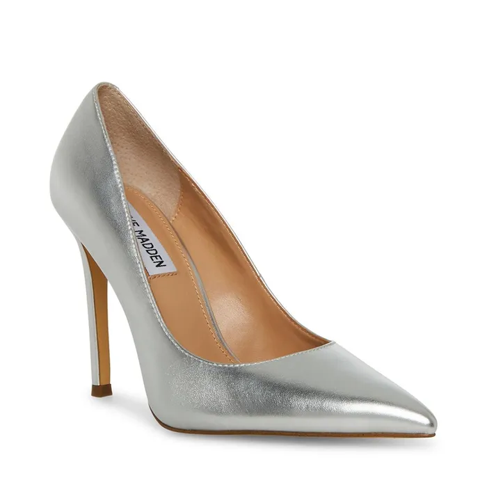 Womens Evelyn Silver Steve Madden Heels