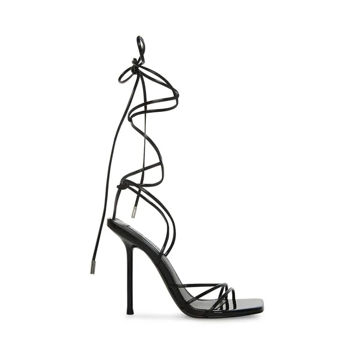 Womens Evita Black Patent Steve Madden Heels