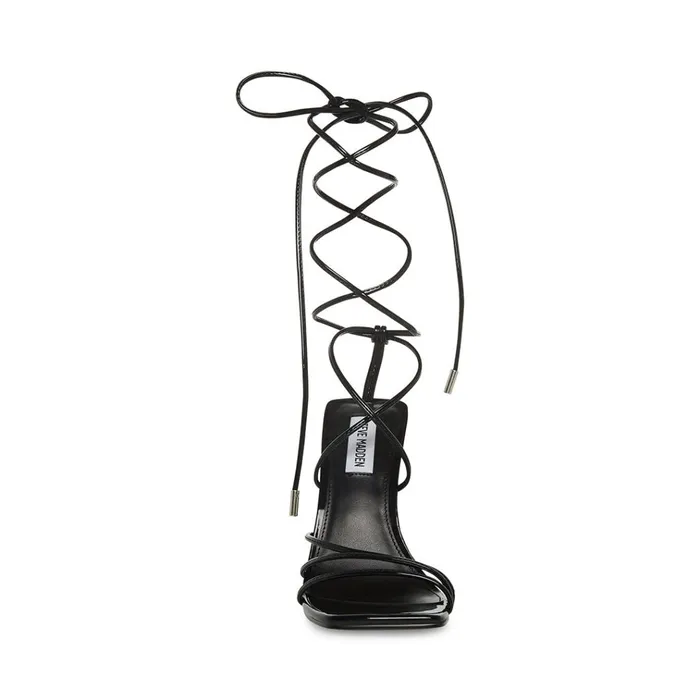 Womens Evita Black Patent Steve Madden Heels
