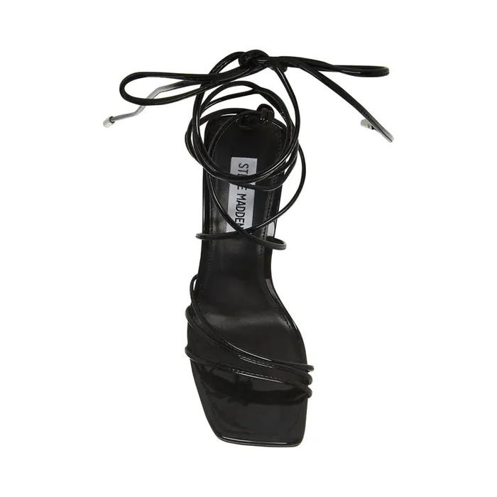 Womens Evita Black Patent Steve Madden Heels