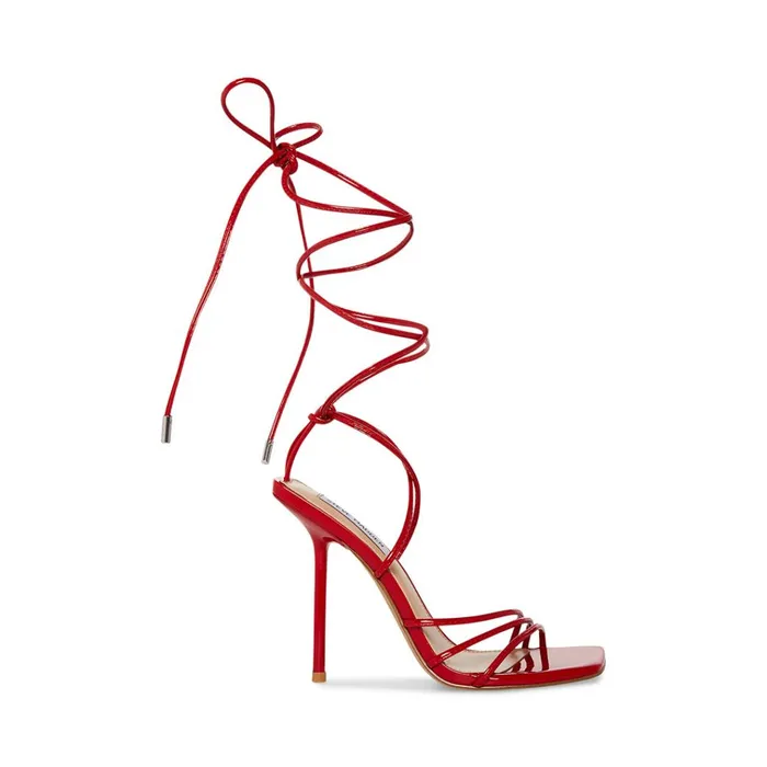 Womens Evita Red Patent Steve Madden Heels
