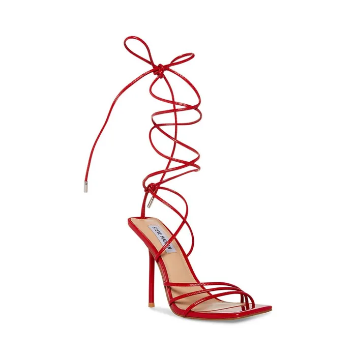 Womens Evita Red Patent Steve Madden Heels