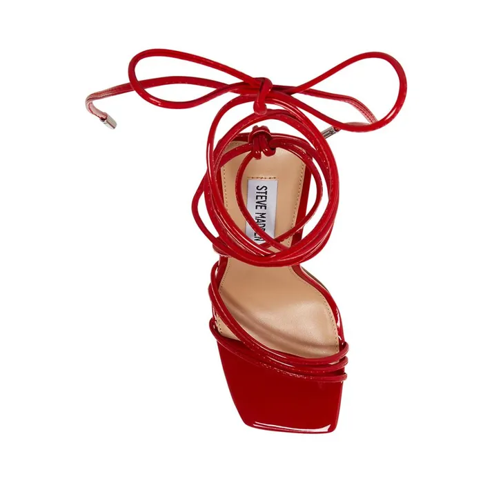Womens Evita Red Patent Steve Madden Heels