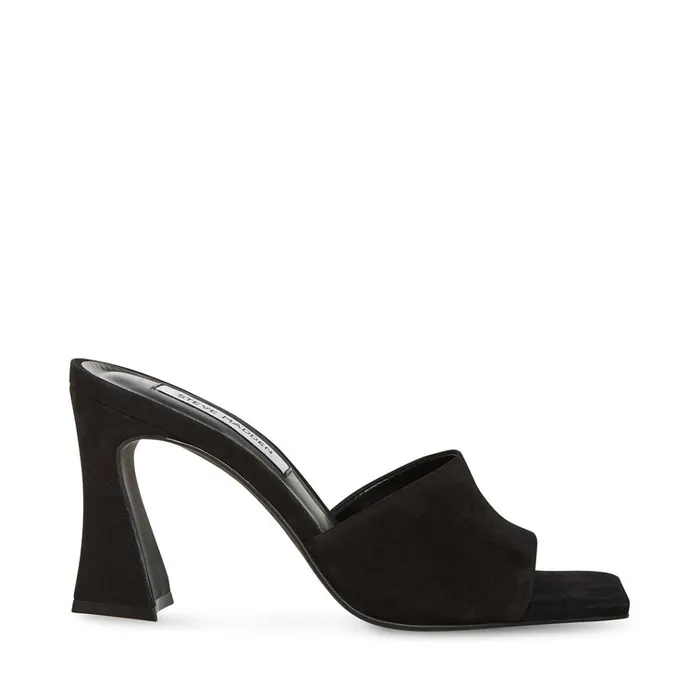 Womens Fairfax Black Nubuck Steve Madden Heels