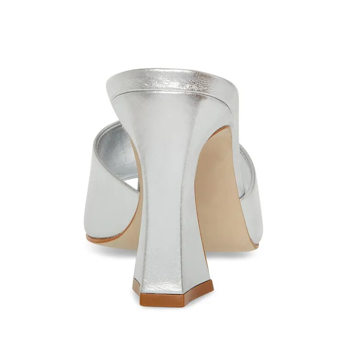 Womens Fairfax Silver Leather Steve Madden Heels Womens Fairfax Silver Leather Steve Madden Heels