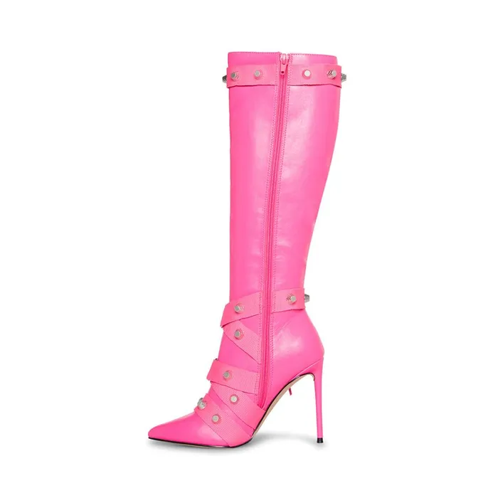 Womens Fink Hot Pink Steve Madden Boots and Booties