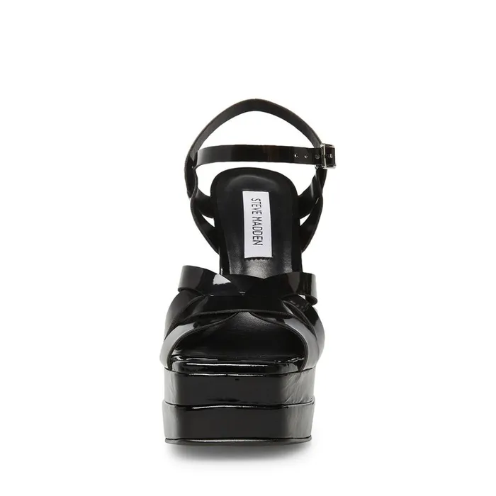Womens Flirt Black Patent Steve Madden Heels