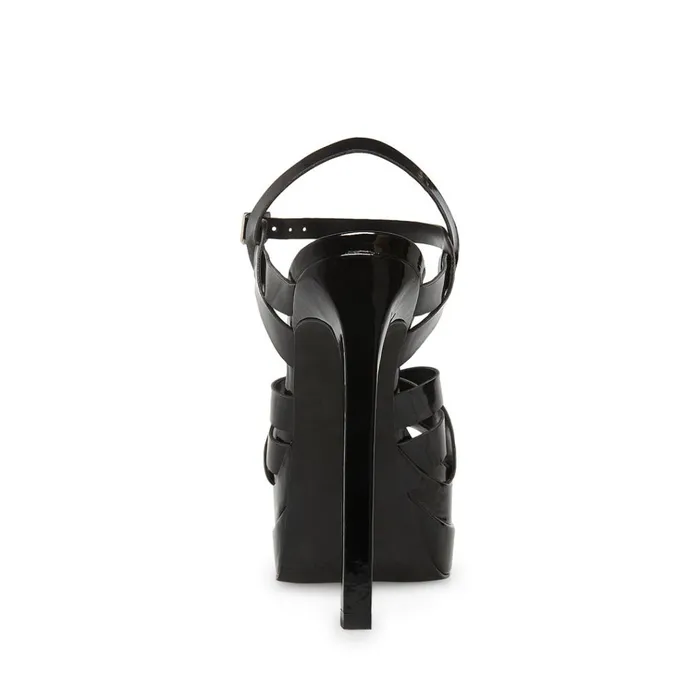 Womens Flirt Black Patent Steve Madden Heels