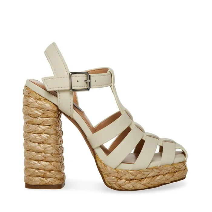 Womens Gallery Bone Leather Steve Madden Heels