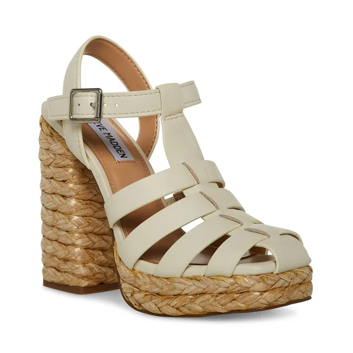 Womens Gallery Bone Leather Steve Madden Heels