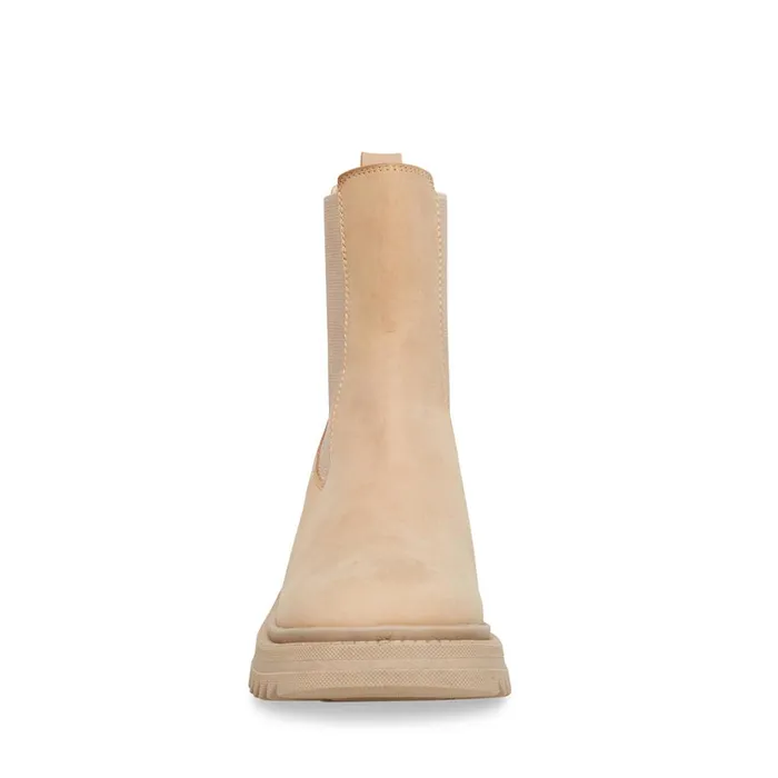 Womens Garth Beige Leather Steve Madden Boots and Booties Womens Garth Beige Leather Steve Madden Boots and Booties