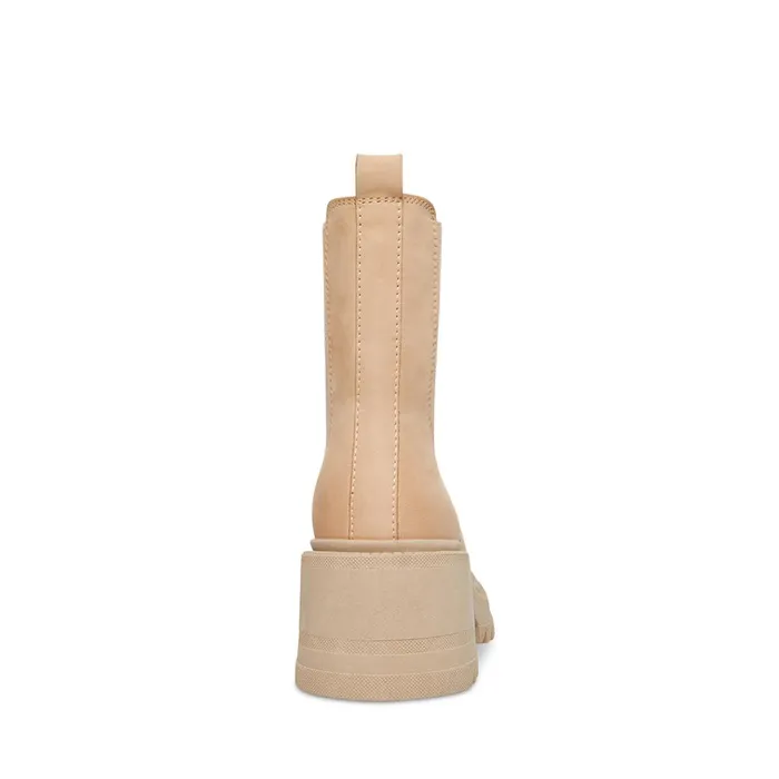 Womens Garth Beige Leather Steve Madden Boots and Booties Womens Garth Beige Leather Steve Madden Boots and Booties