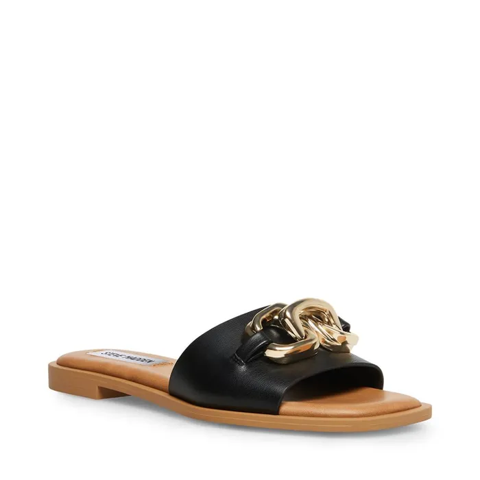 Womens Gene Black Steve Madden Sandals