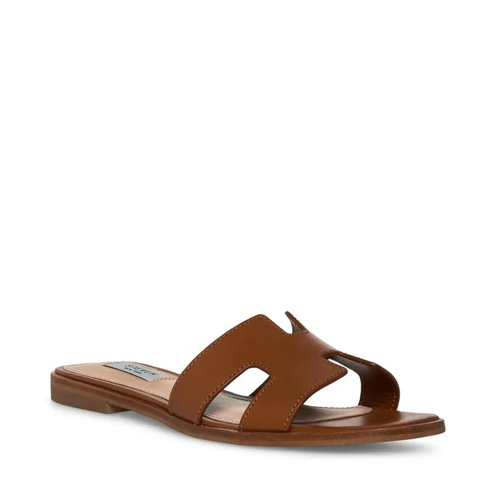 Womens Hadyn Cognac Leather Steve Madden Sandals