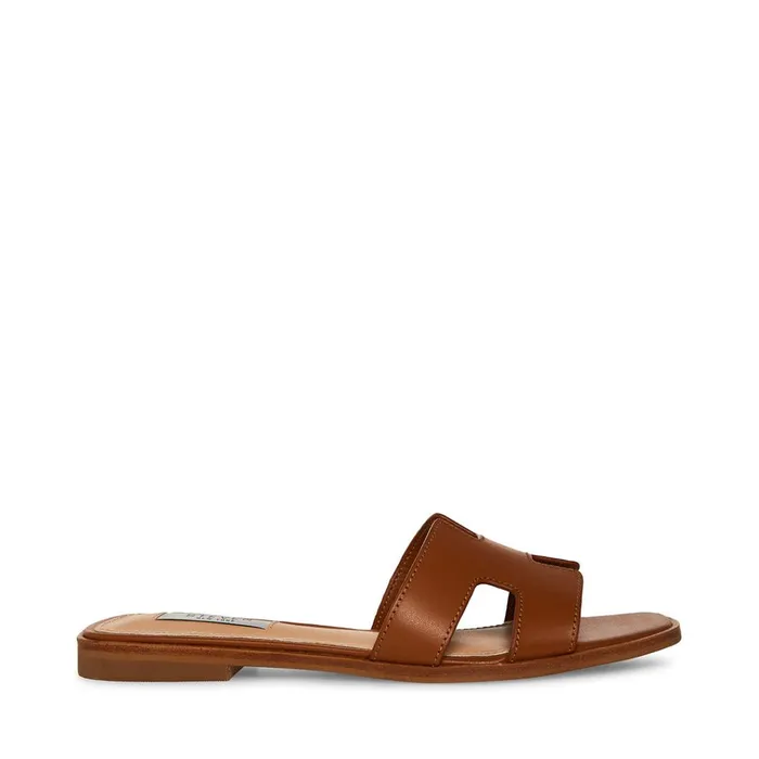 Womens Hadyn Cognac Leather Steve Madden Sandals