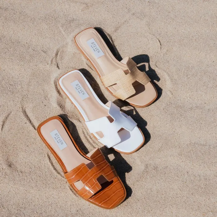 Womens Hadyn Cognac Leather Steve Madden Sandals