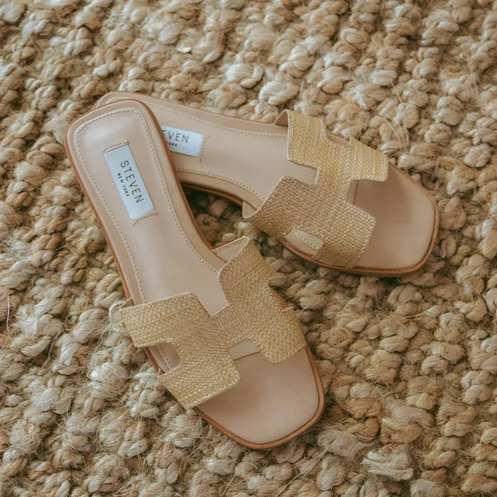 Womens Hadyn Raffia Steve Madden Sandals