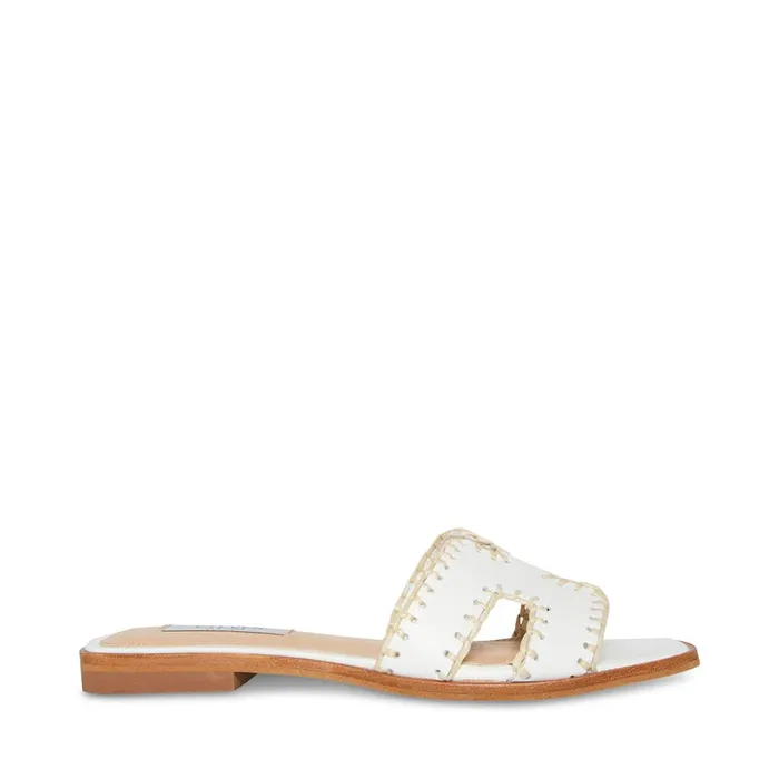 Womens Hadyn Woven White Leather Steve Madden Sandals Womens Hadyn Woven White Leather Steve Madden Sandals