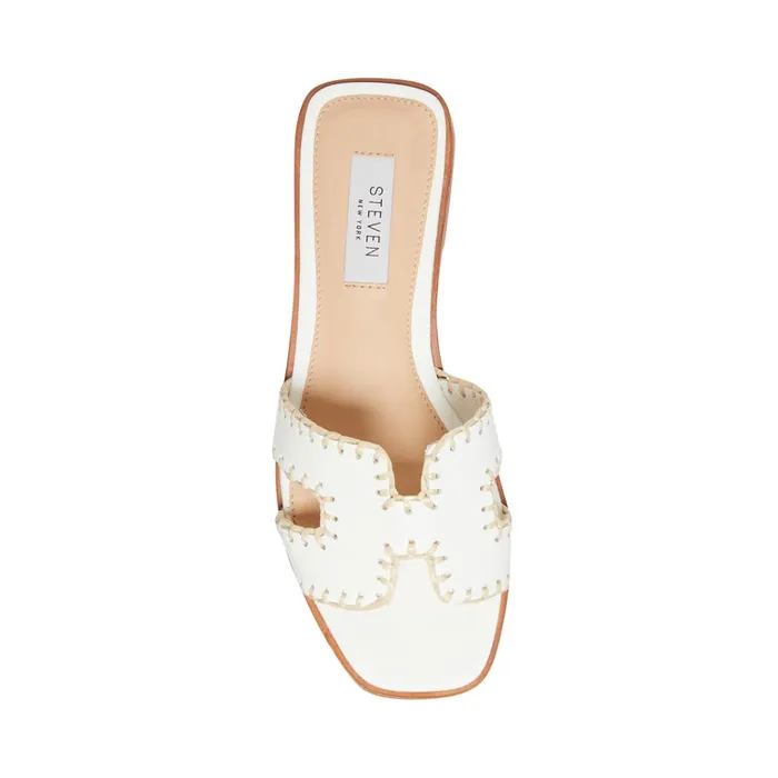 Womens Hadyn Woven White Leather Steve Madden Sandals Womens Hadyn Woven White Leather Steve Madden Sandals