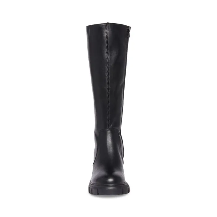 Womens Harth Black Leather Steve Madden Boots and Booties