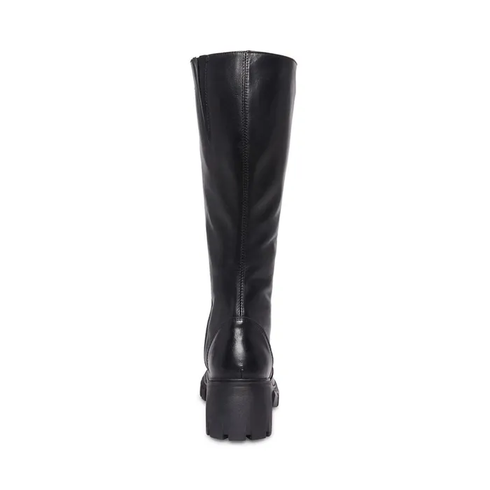 Womens Harth Black Leather Steve Madden Boots and Booties