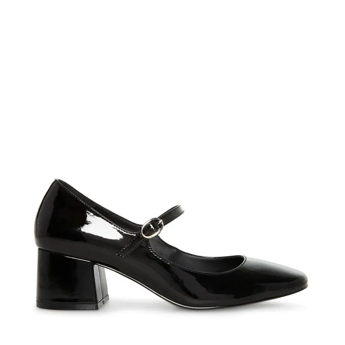 Womens Hawke Black Patent Steve Madden Heels