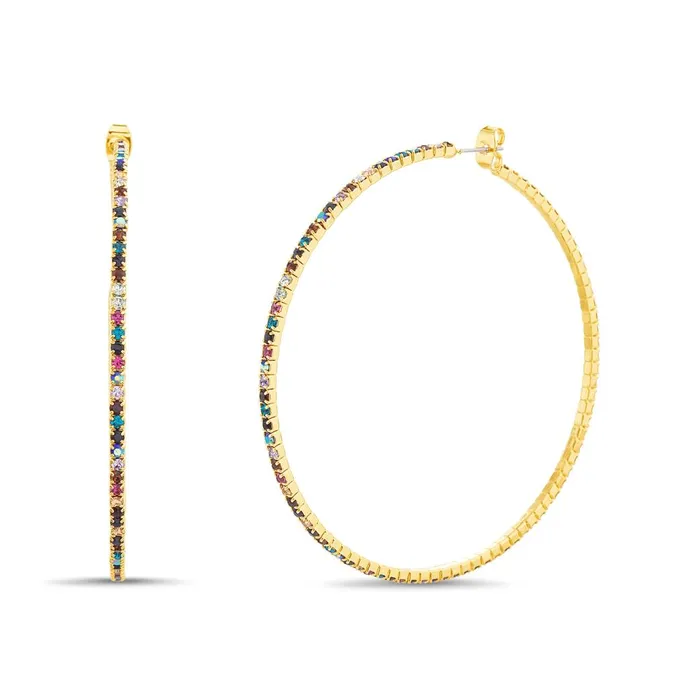 Womens Hoopcrys Rainbow Multi Steve Madden Jewelry
