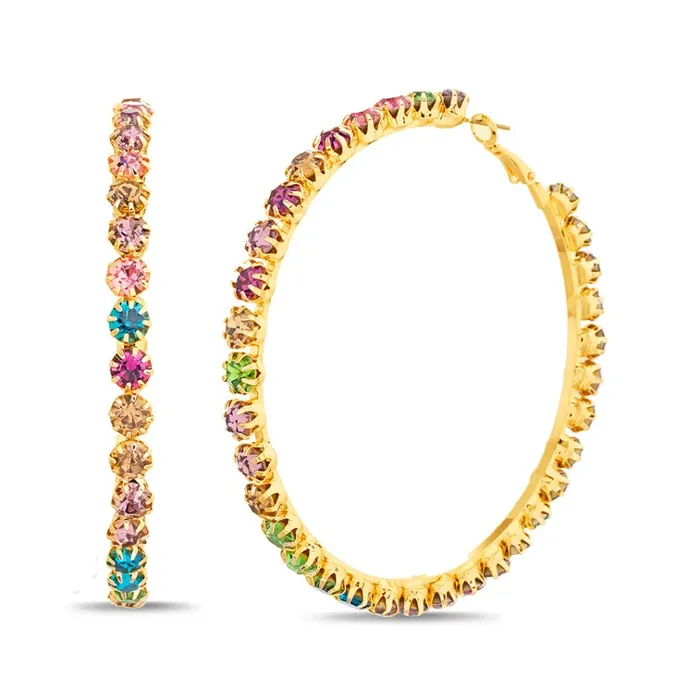 Womens Hoopriri Rainbow Multi Steve Madden Jewelry