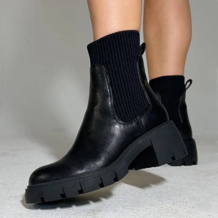Womens Hutch Black Steve Madden Boots and Booties