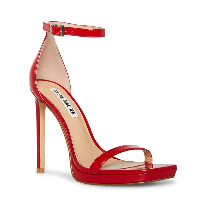 Womens Iridessa Red Patent Steve Madden Heels