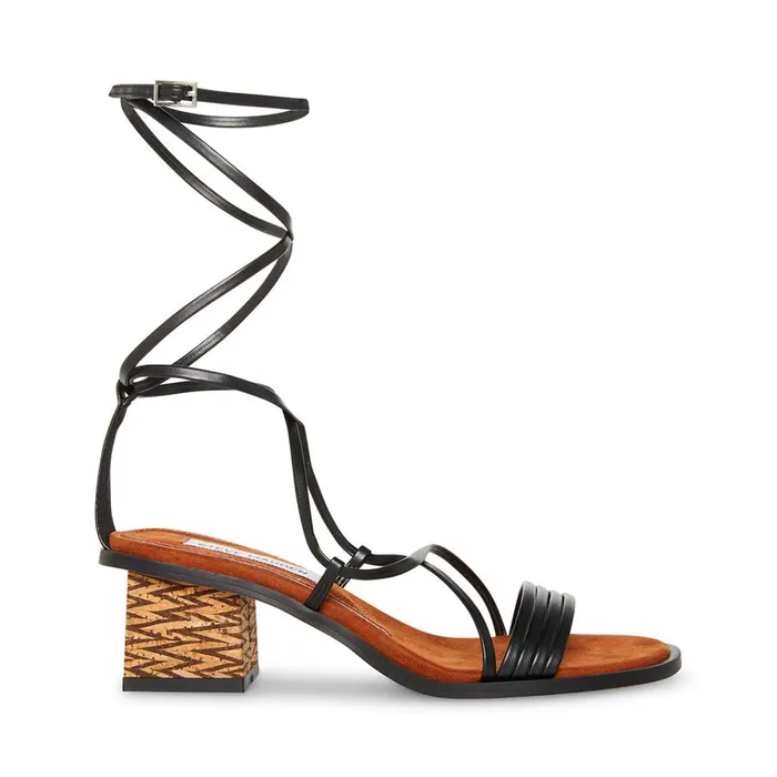 Womens Jasper Black Steve Madden Sandals