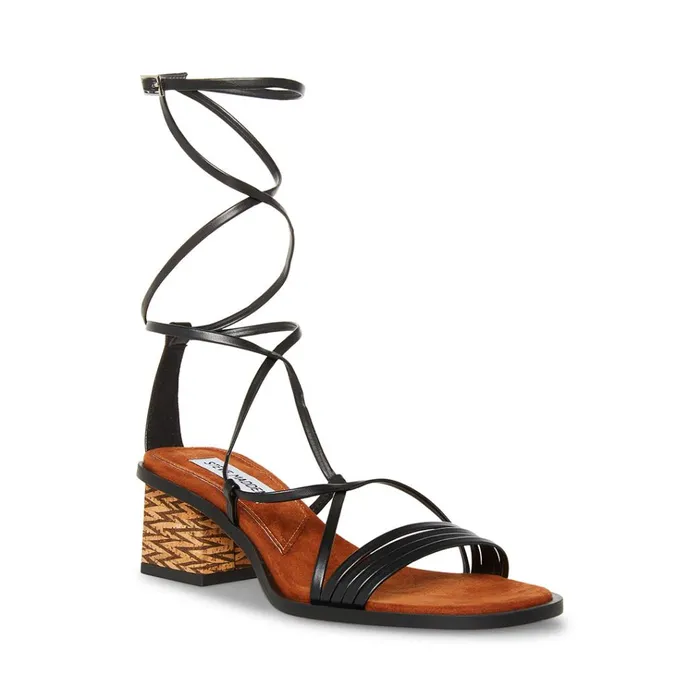Womens Jasper Black Steve Madden Sandals