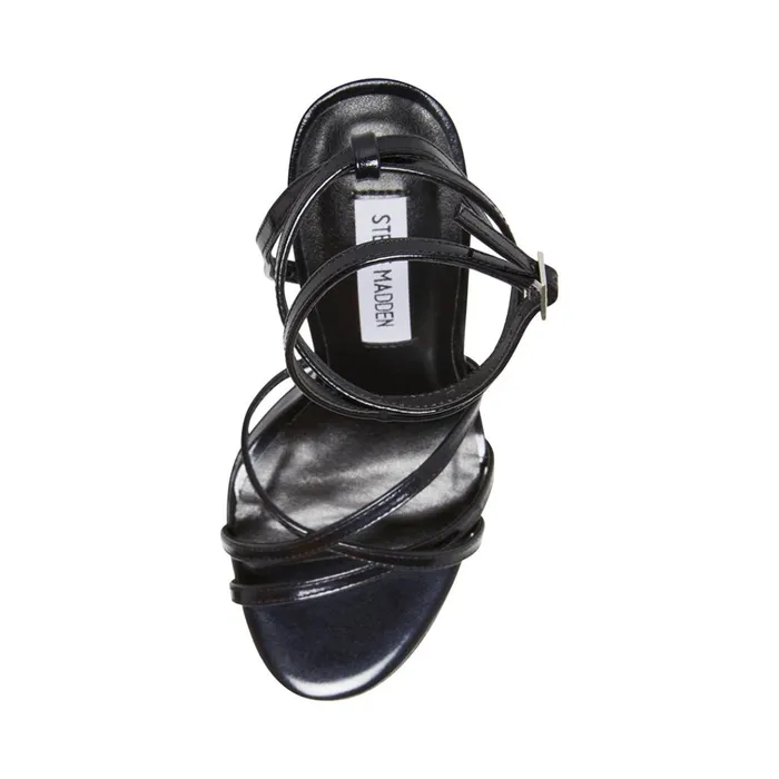 Womens Jayla Black Leather Steve Madden Heels